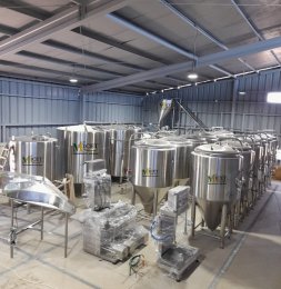 1000L complete brewery equipment installed in Chile